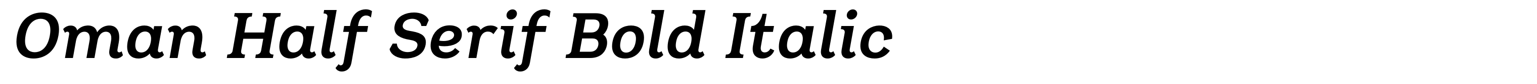 Oman Half Serif Bold Italic